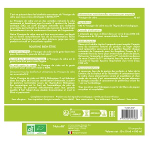 Cidractiv®, vinaigre de cidre bio