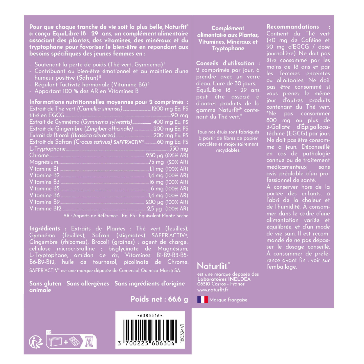 Équilibre 18–29 ans – Bien-être hormonal & vitalité - Complément alimentaire bio pour jeune femme